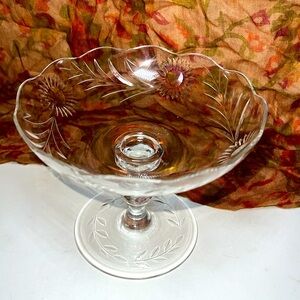 Vintage Cut Glass Campote/Candy Dish